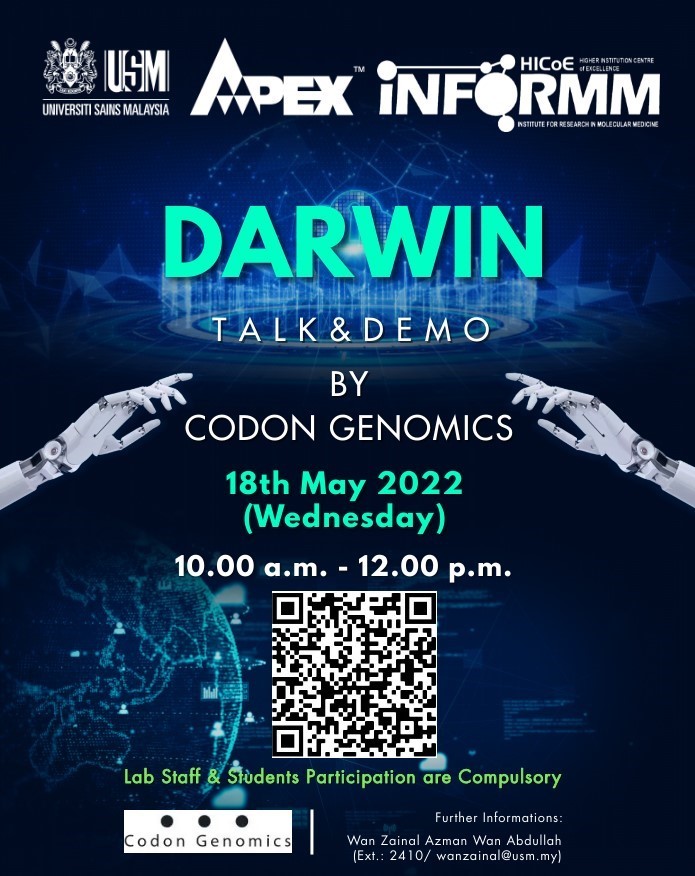 01 030622 A virtual talk Darwin Talk Demo by Codon Genomics