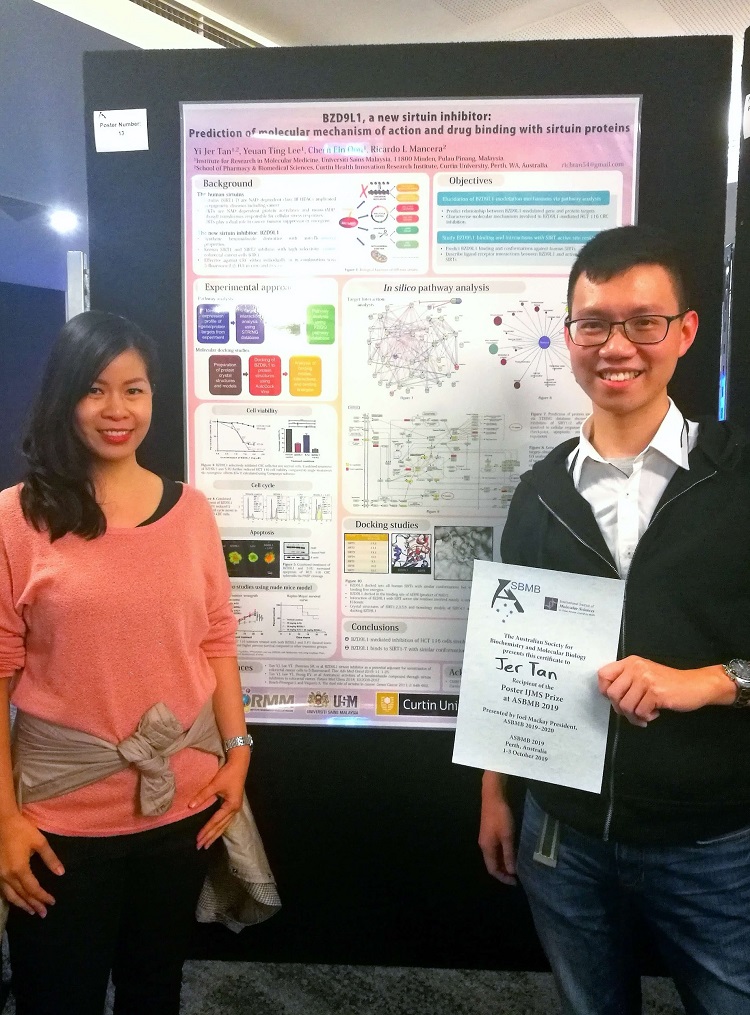 01 171019 Congratulations Tan Yi Jer won poster award in ASBMB conference Australia